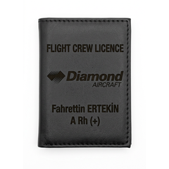 Kişiye Özel "Flight Crew Licence" Lisans ve Kart Kılıfı