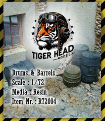 Drums & Barrels (Includes 4 each of 3 different types. Total 12 pieces.) ( 1/72 )