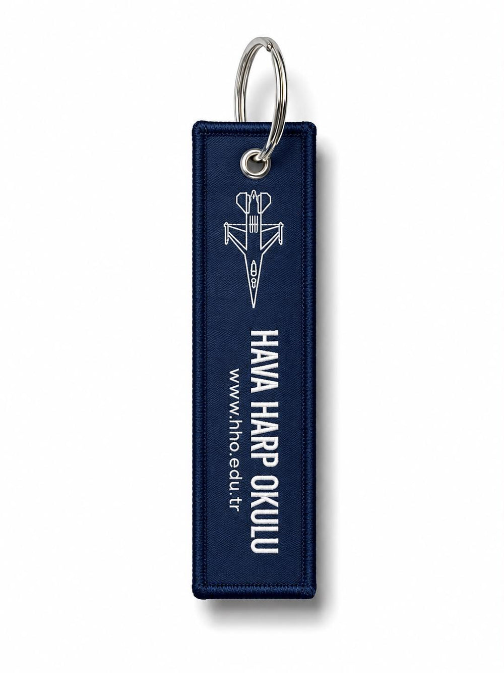 Kumaş Anahtarlık "HV H O + F-16" Lacivert