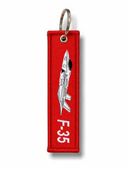 Kumaş Anahtarlık Kırmızı "F-35"