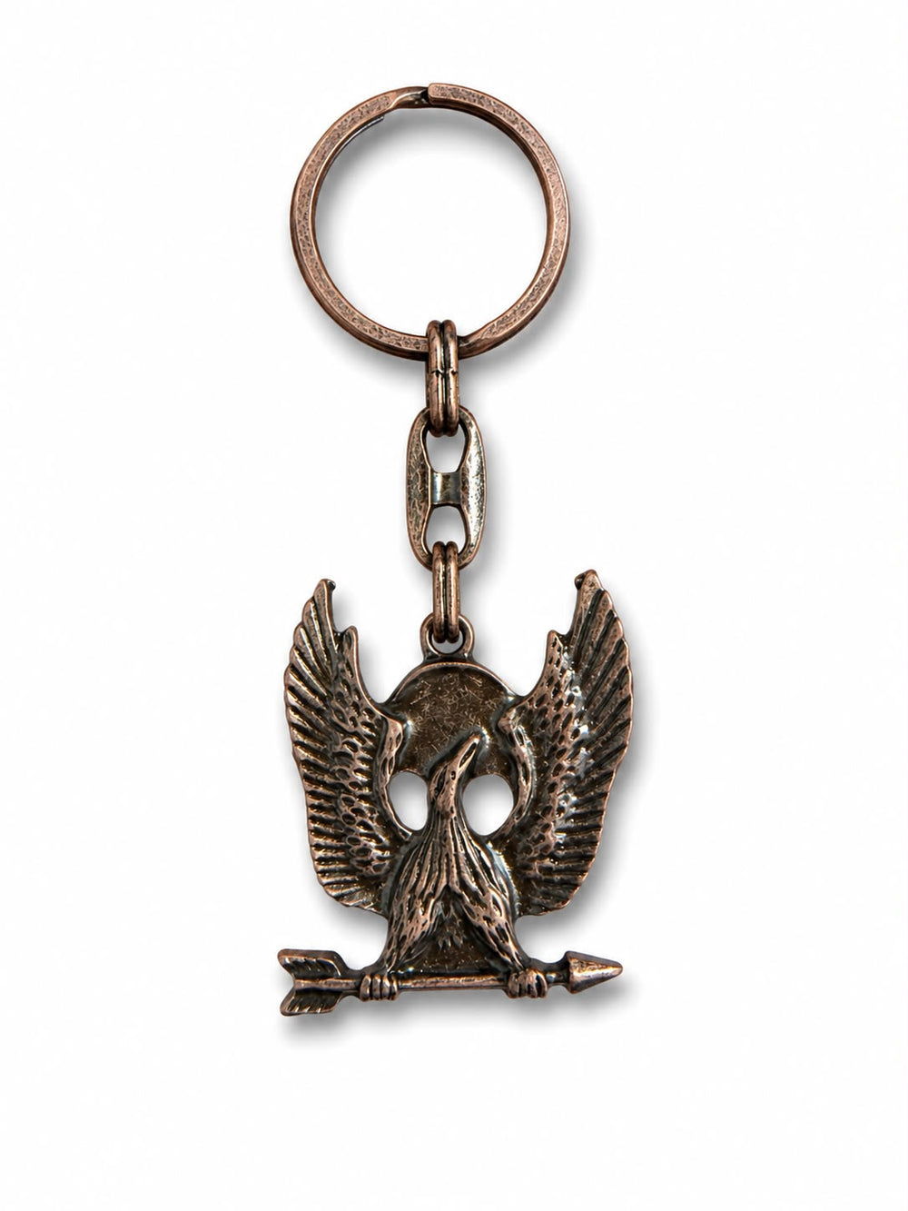 Metal Anahtarlık Oklu Kartal Bronz