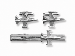 Set "F-5 Silver Kol D + Kravat IGN" Siyah Kutu