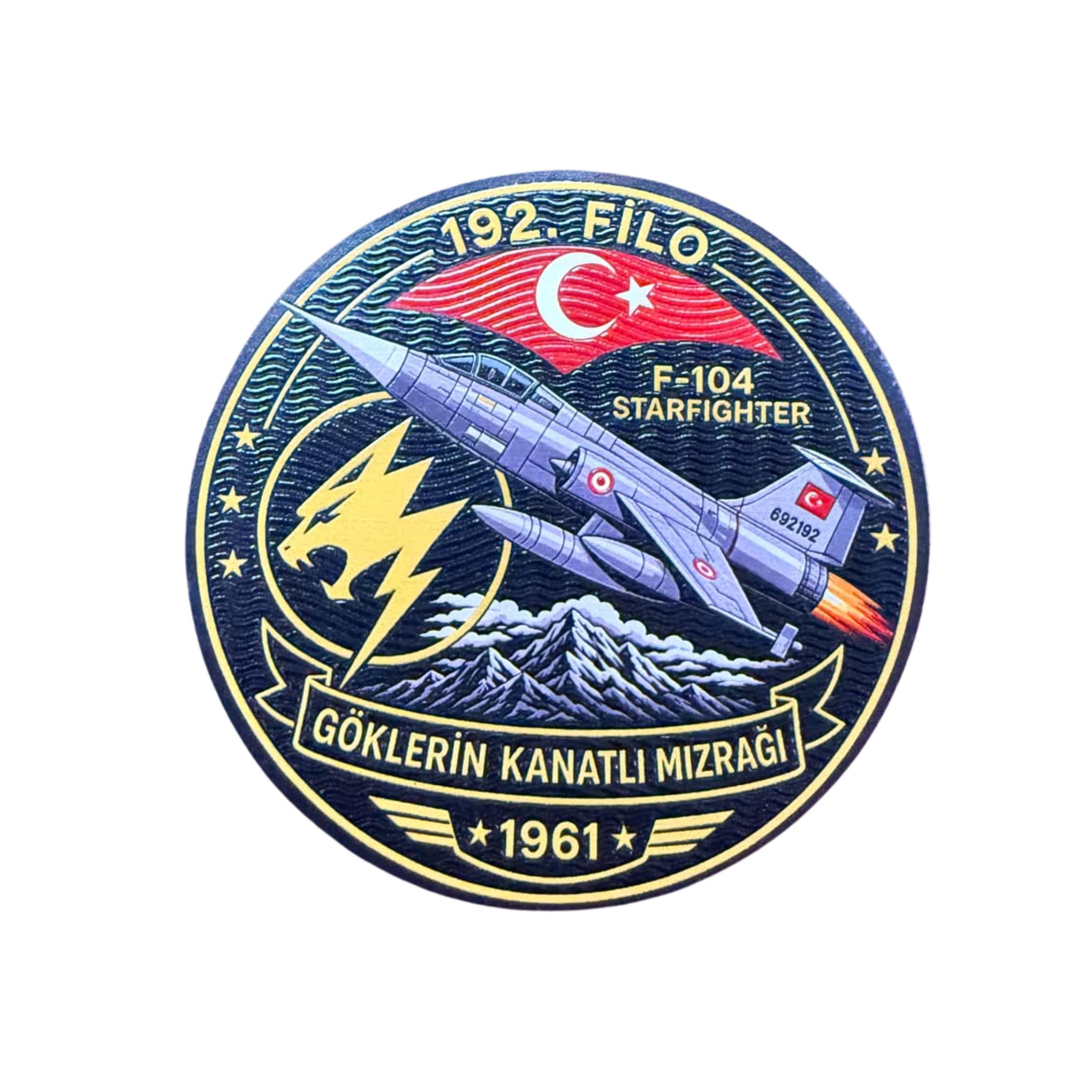 192. Filo F-104 Starfighter Göklerin Kanatlı Mızrağı 1961 3D TPU Peç Cırtlı
