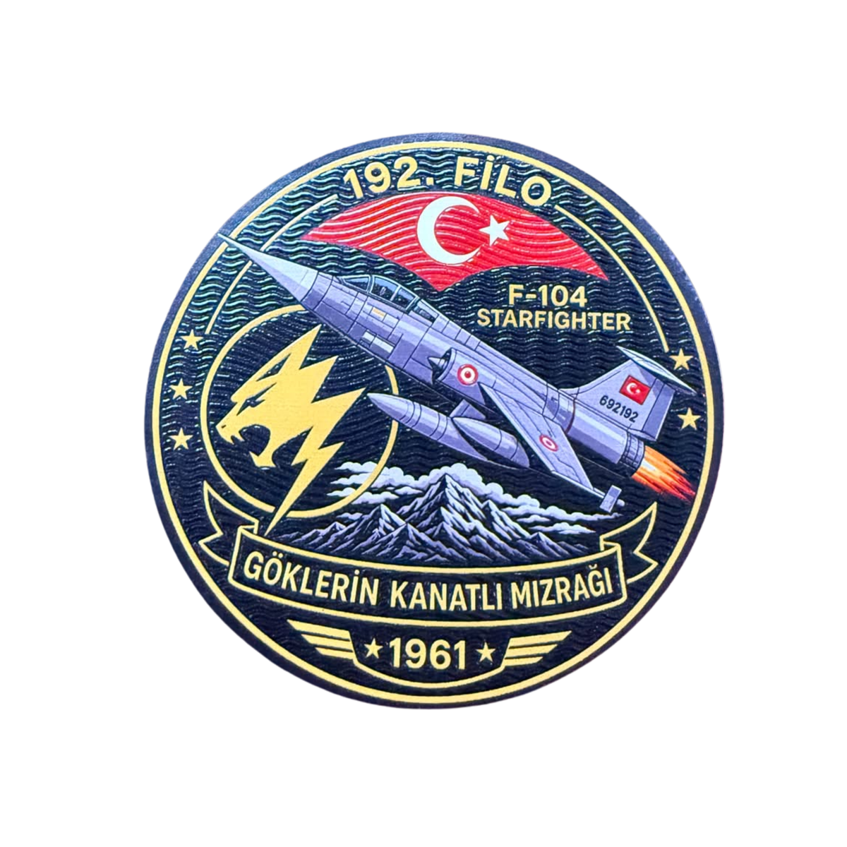 192. Filo F-104 Starfighter Göklerin Kanatlı Mızrağı 1961 3D TPU Peç Cırtlı
