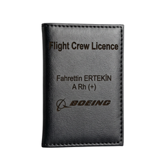 Kişiye Özel "Flight Crew Licence" Lisans ve Kart Kılıfı