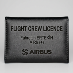 Kişiye Özel "Flight Crew Licence" Lisans ve Kart Kılıfı