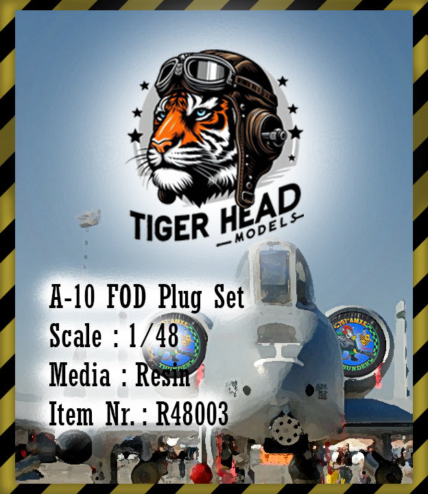 A-10 FOD Plug Set (Includes inlet and exhaust covers for two engines, gun cover and gun scoop inlet cover) ( 1/48 )
