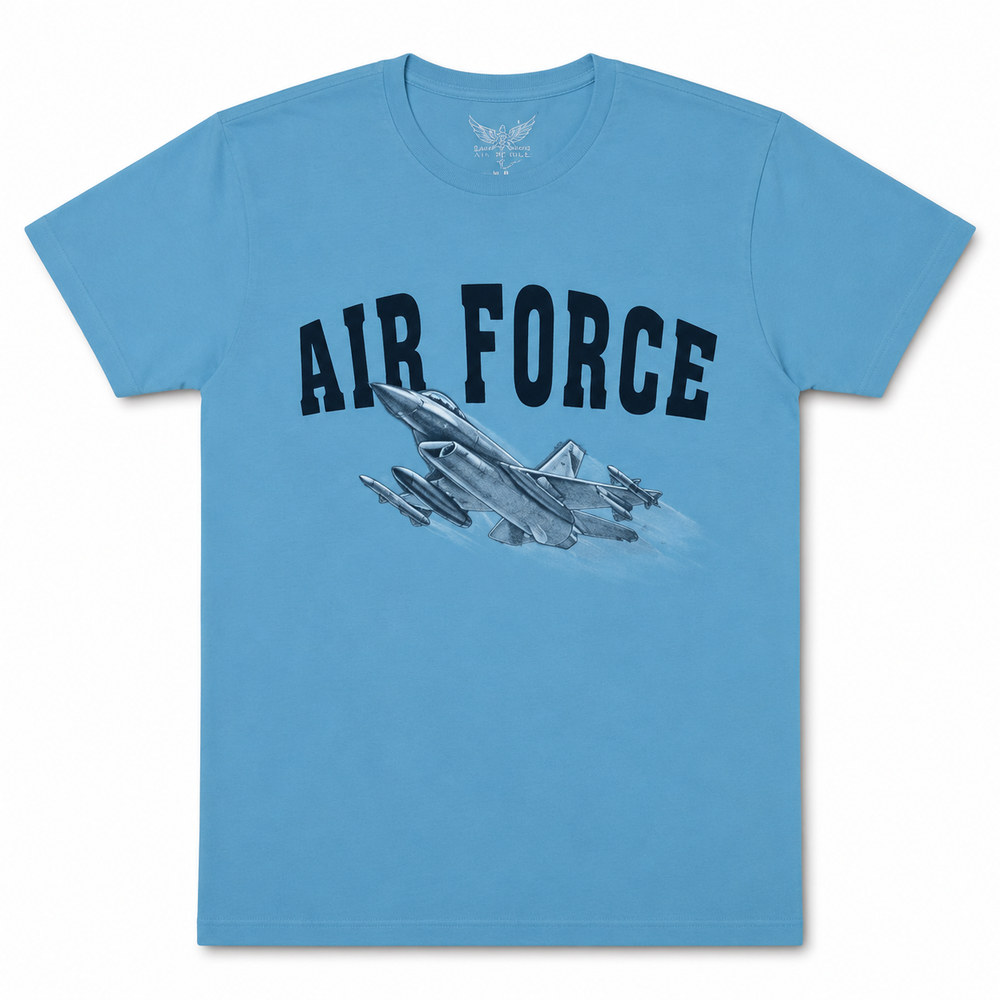 AIRFORCE Tshirt ACIK MAVI  BISIKLET YAKA