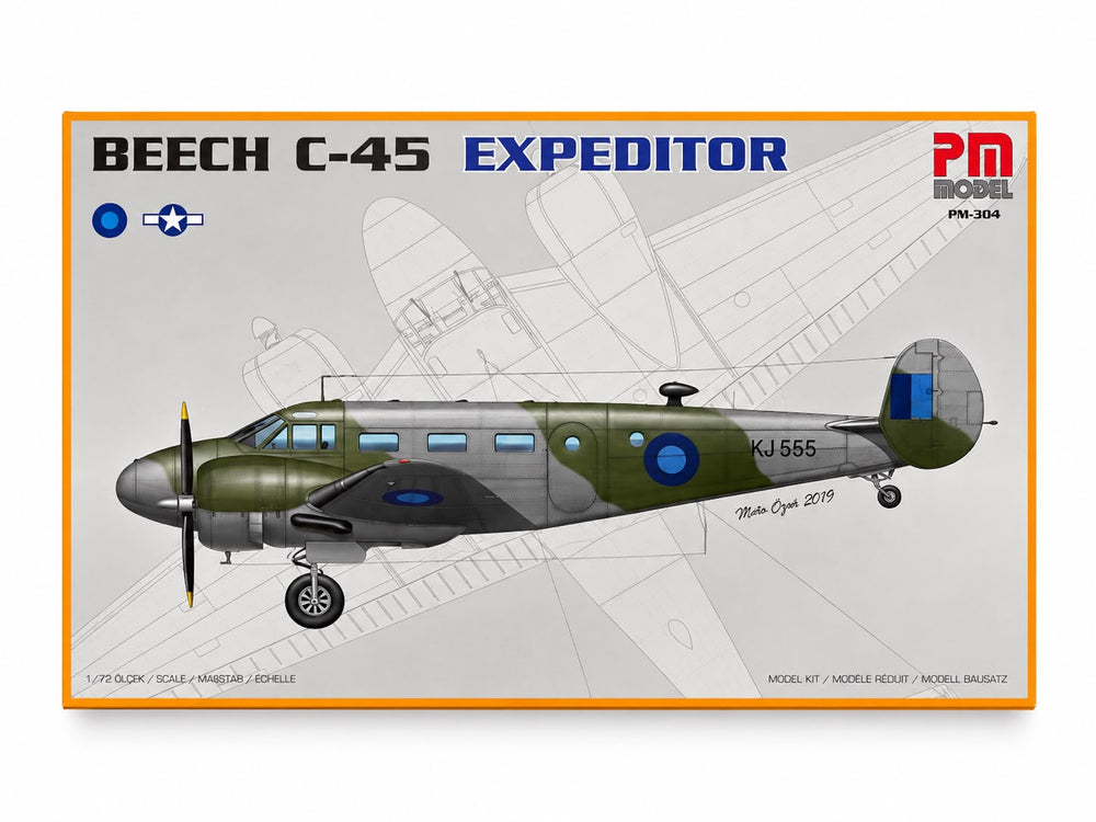 Beechcraft  C-45 Expeditor BURMA KJ555 Pm Model Eğitim Uçağı Demonte Plastik Maketi