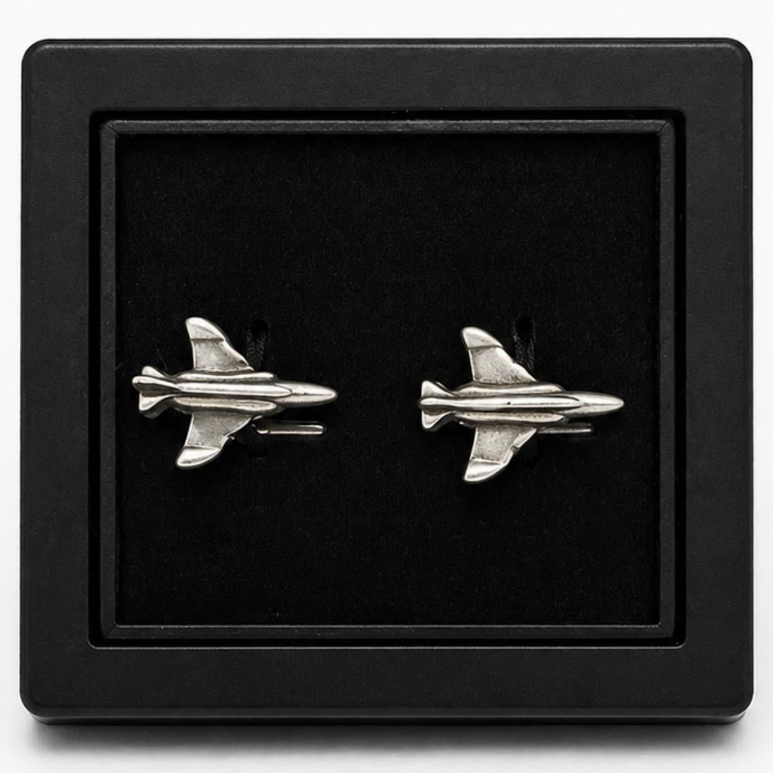 F-4 Silver Siyah Kutulu Kol Düğmesi