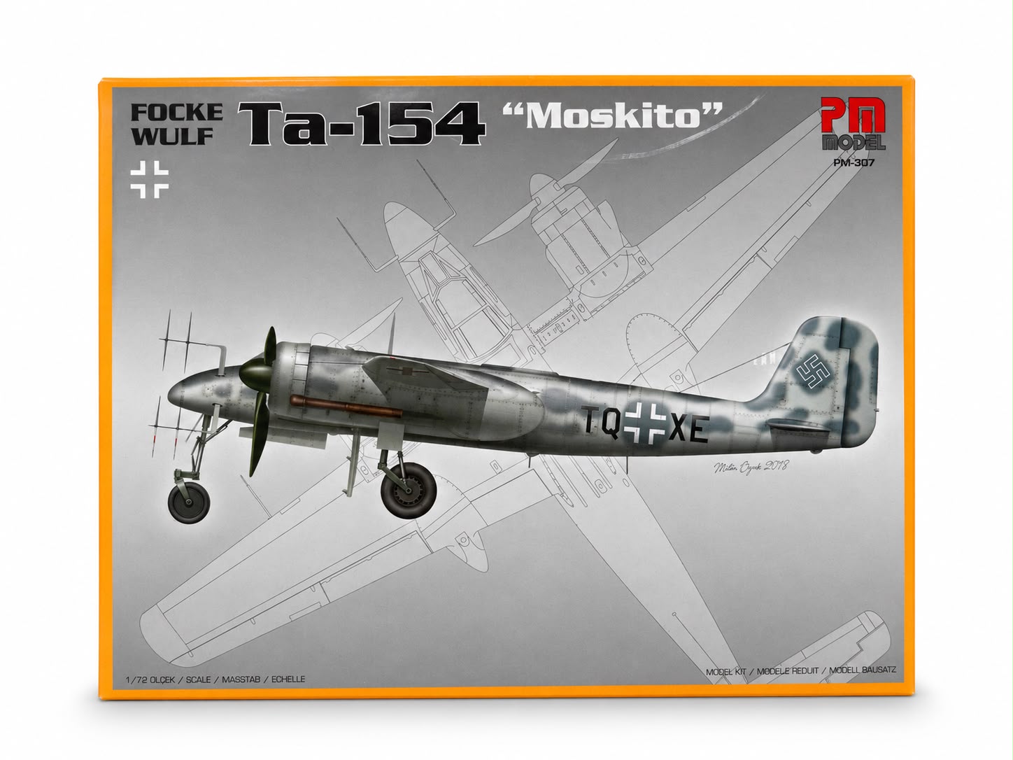 Focke Wulf Ta 154 Moskito Pm Model Gece Avcı Uçağı Demonte Plastik Maketi