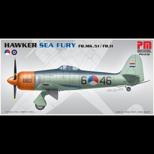 Hawker Sea Fury FB.MK.51 / FB11 Pm Model Demonte Plastik Maketi