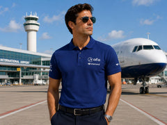 Koyu Mavi "Afa Diamond" T-Shirt