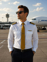 Kravat "Boeing" Sarı Desenli
