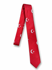 Kravat "Kırmızı Bayrak" Desenli