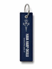 Kumaş Anahtarlık "HV H O + F-16" Lacivert