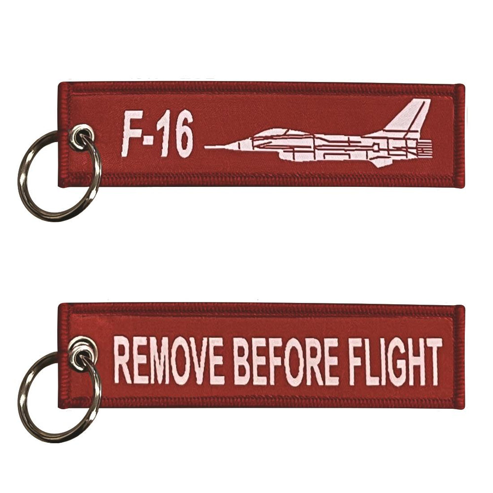 Kumaş Anahtarlık Kırmızı "F-16"