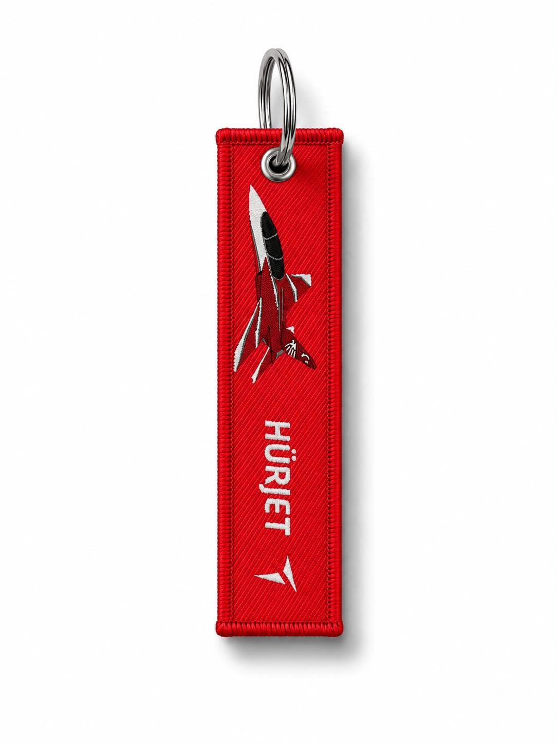 Kumaş Anahtarlık Kırmızı "HÜRJET"