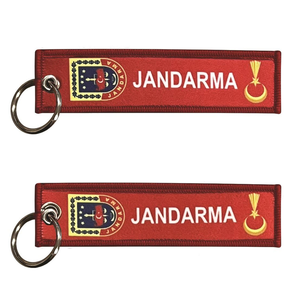 Kumaş Anahtarlık Kırmızı "Jandarma"