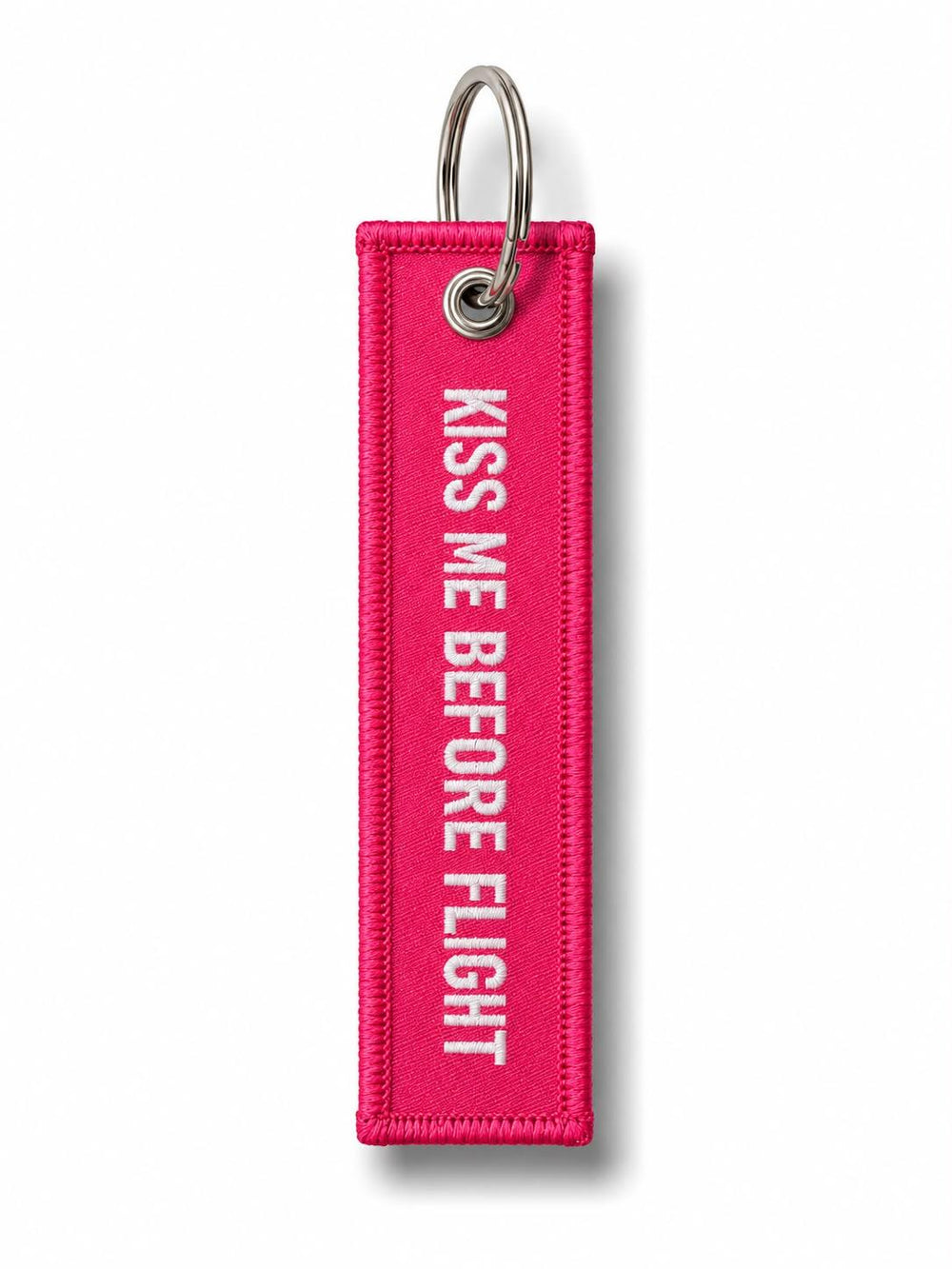 Kumaş Anahtarlık "Kiss Me" Pembe