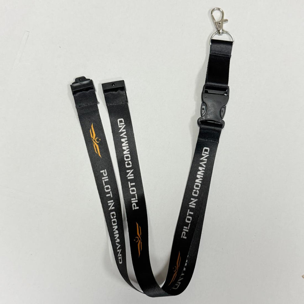 Lanyard "Pilot In Command Broveli" Siyah