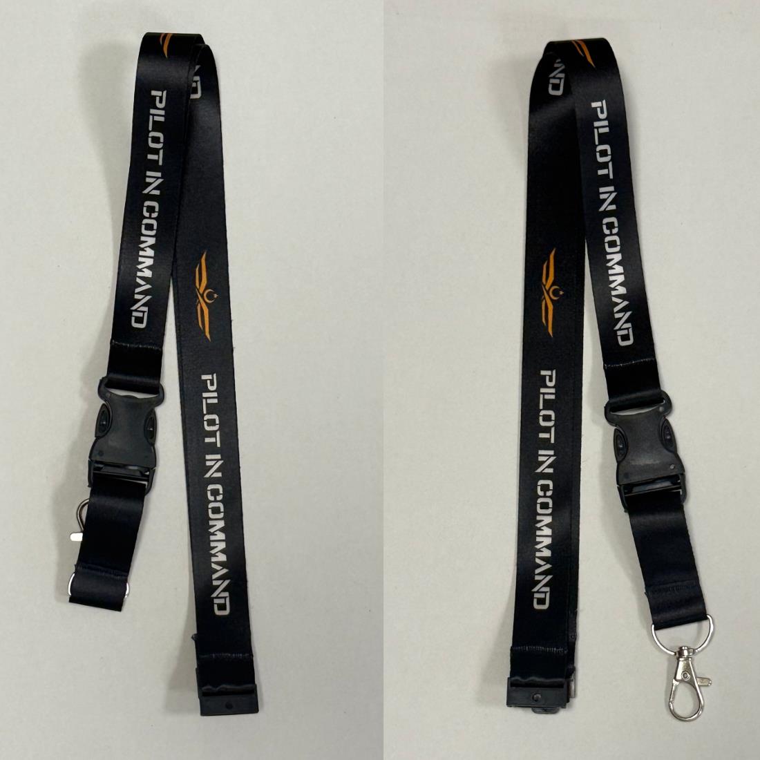 Lanyard "Pilot In Command Broveli" Siyah