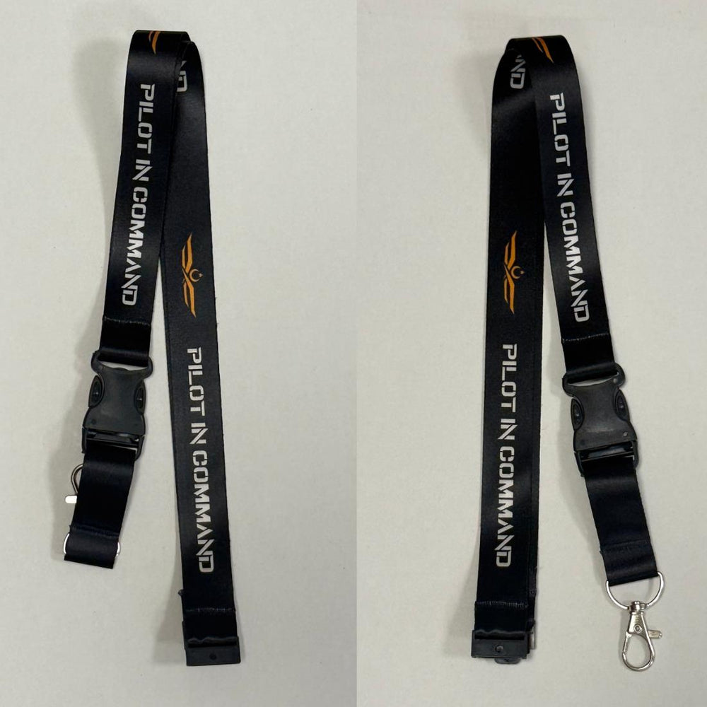 Lanyard "Pilot In Command Broveli" Siyah