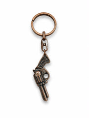 Metal Anahtarlık Tabanca Toplu Bronz