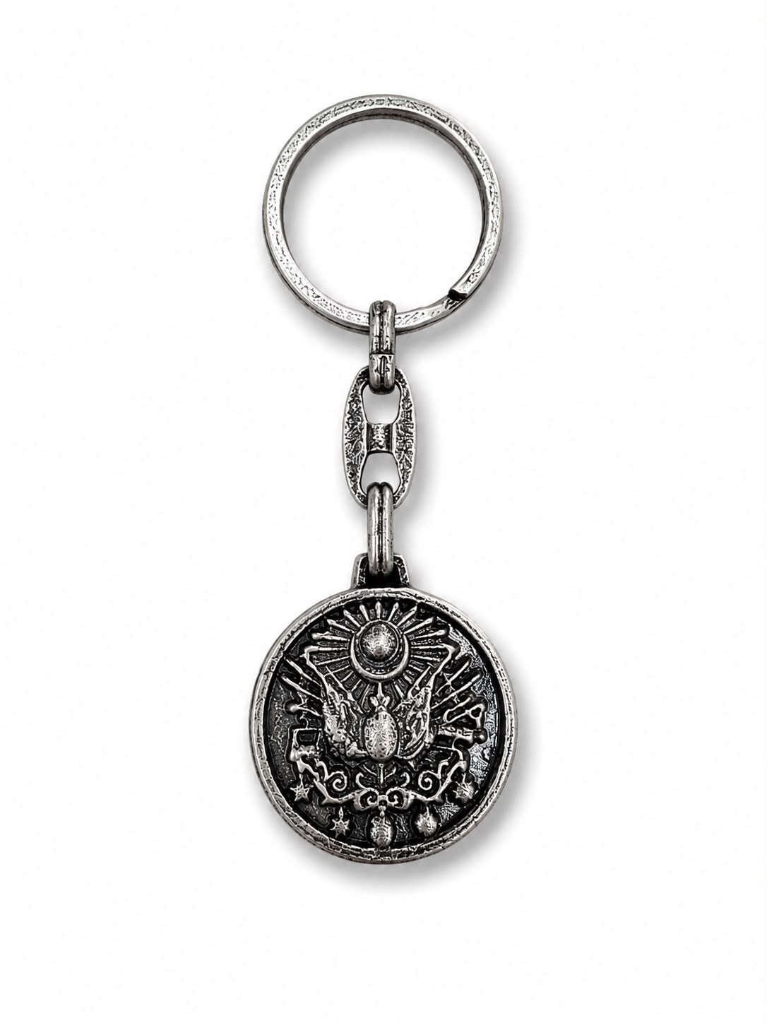 Metal Anahtarlık Tuğra Gümüş