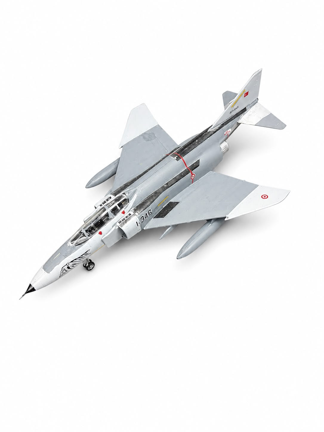 MONTAJLI + BOYALI F-4 E/F PHANTOM II (Gri)