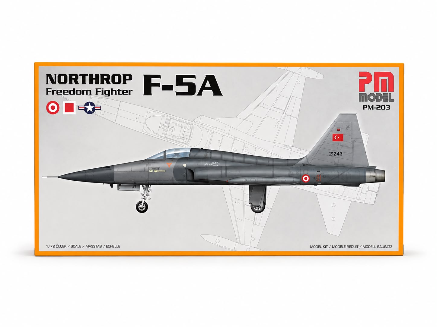 Northrop F-5 A Freedom Fighter PM Model Demonte Plastik Uçak Maket Kiti