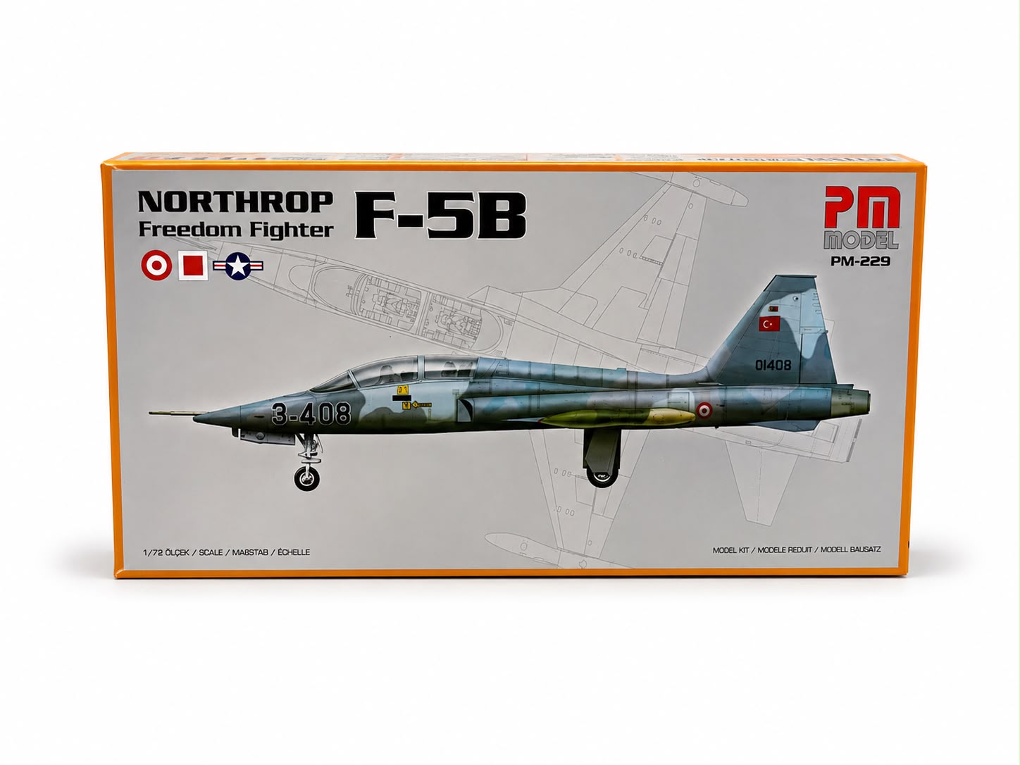 Northrop F-5 B Agressor Fighter PM Model Demonte Plastik Uçak Maket Kiti