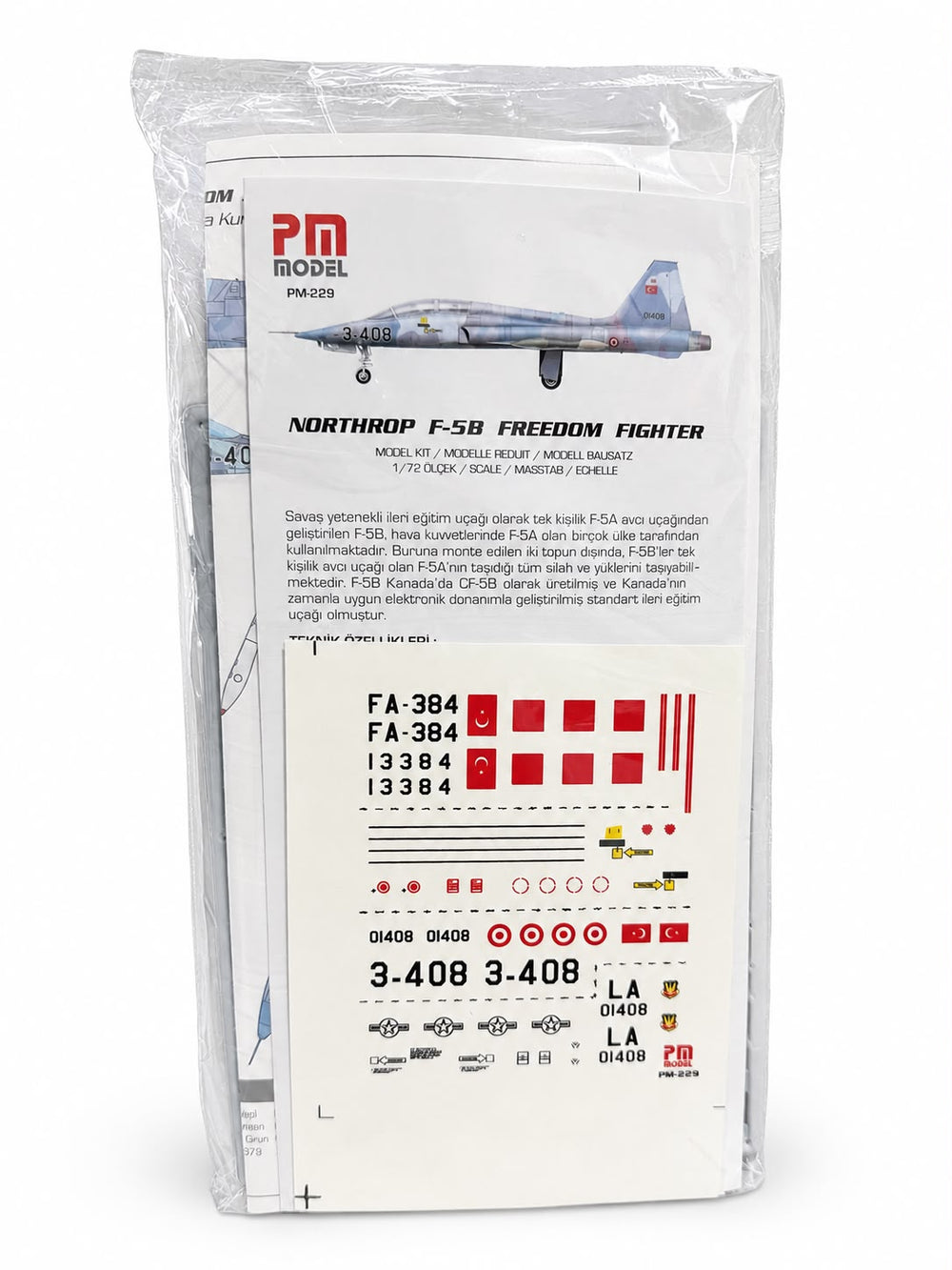 Northrop F-5 B Agressor Fighter PM Model Demonte Plastik Uçak Maket Kiti