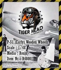 P-51 (Early) Wooden Wheels (Casted resin) ( 1/48 )