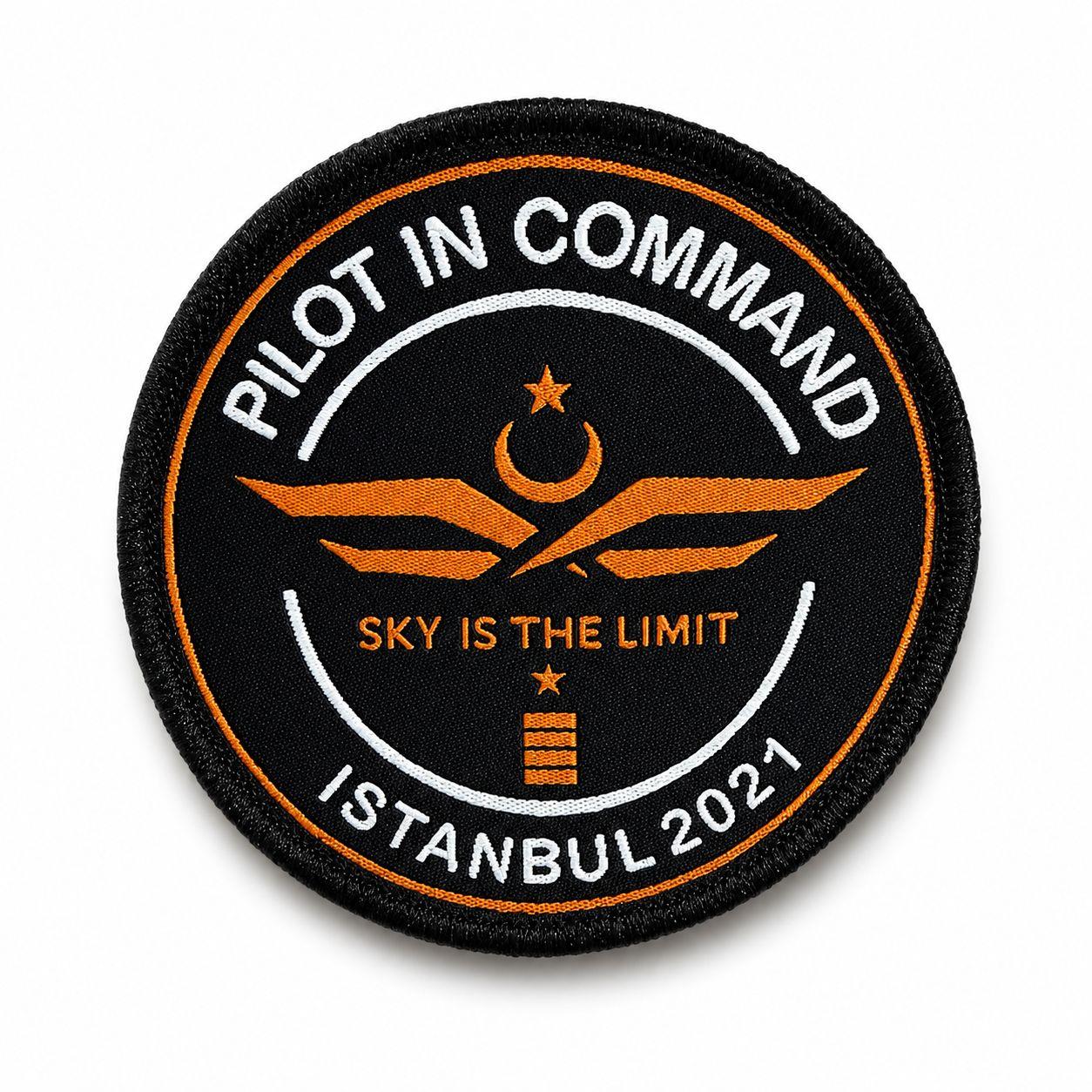 Peç "PILOT IN COMMAND" Dokuma