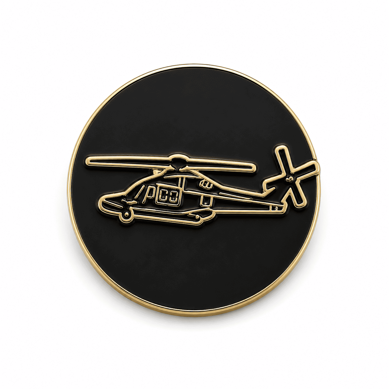 Pin Sivil Helikopter Gold