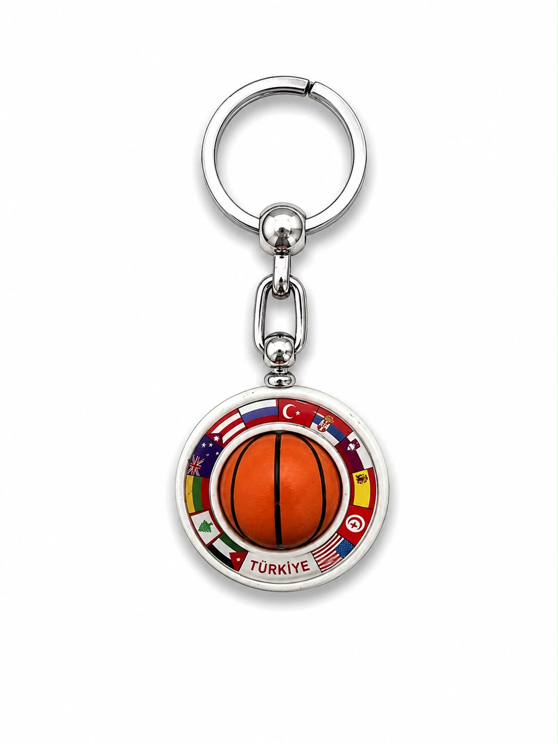 Plastik Anahtarlık Çemberli Basket Topu