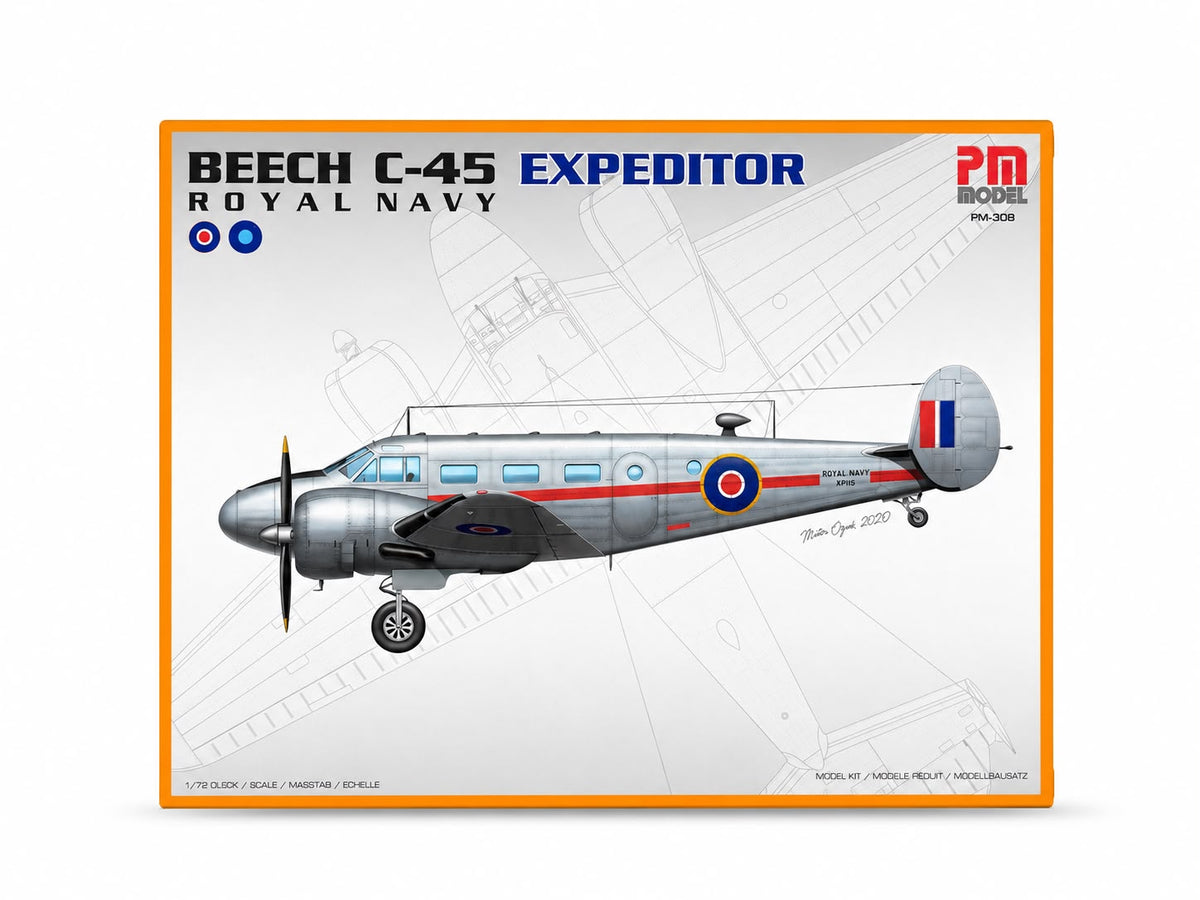 Pm Model Beechcraft  C-45 Expeditor Royal Navy Plastik Uçak Maket Kiti