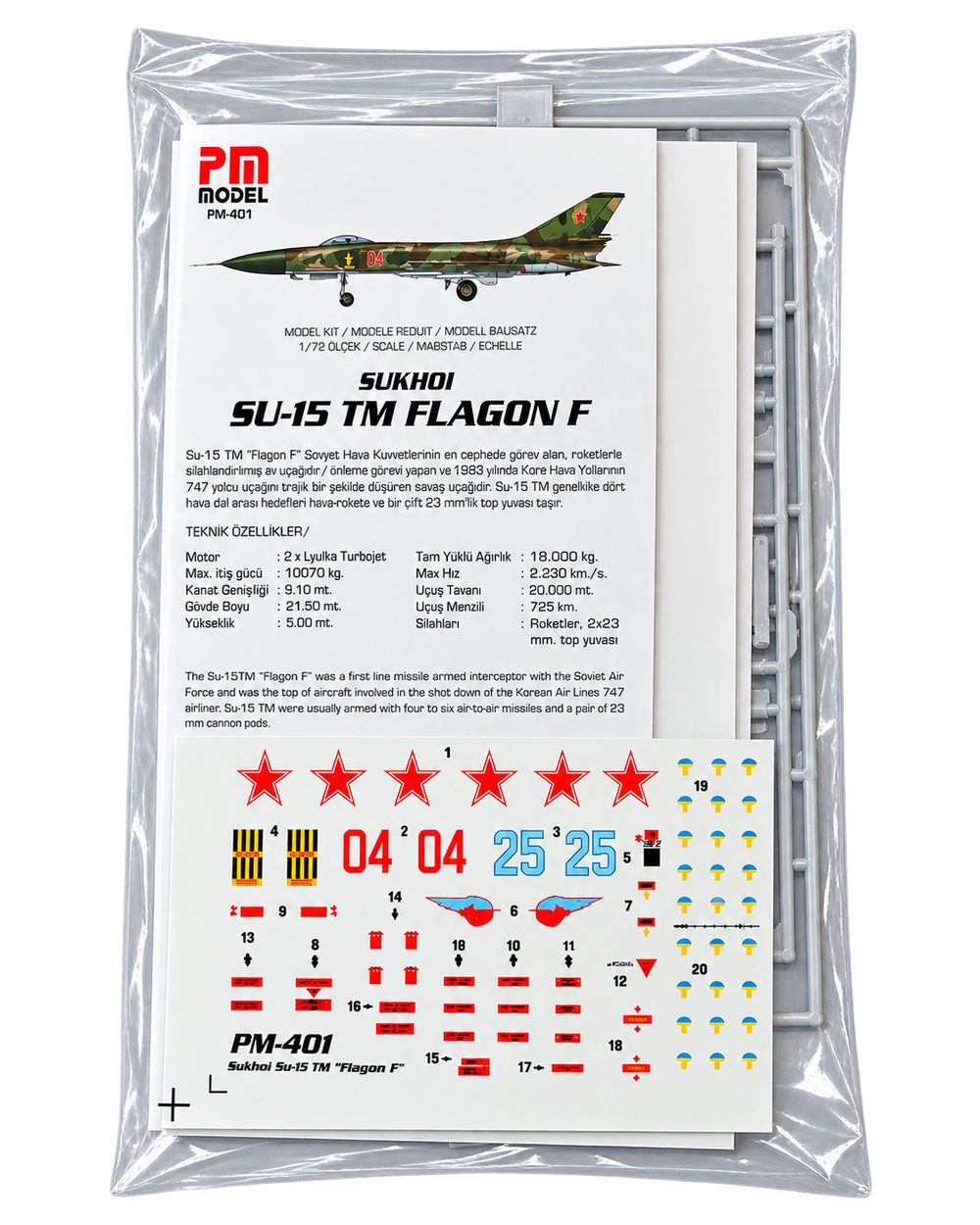 PM Model Su-15 TM Flagon Plastik Uçak Maket Kiti