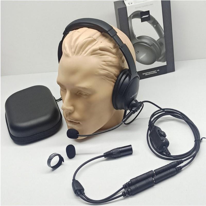 Kulaklık Raar HS-01 Boeing Aviation Headset + Microphone Bose QC 45
