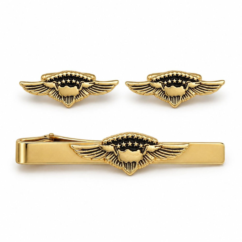 Set "Ayjet Gold Kol D + Kravat IGN" Siyah Kutu
