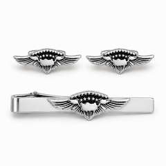 Set "Ayjet Silver Kol D + Kravat IGN" Siyah Kutu