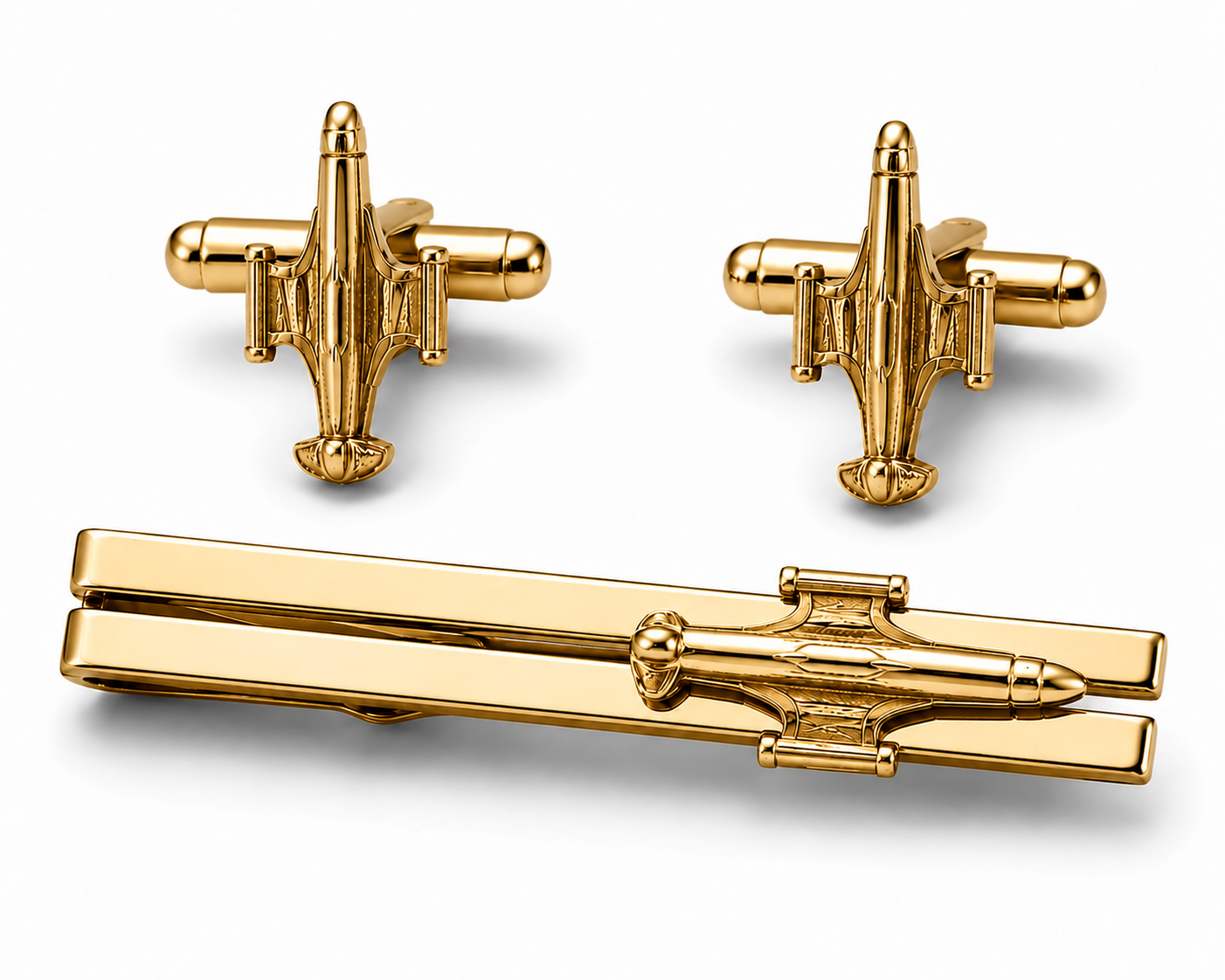Set "F-104 Gold Kol D + Kravat IGN" Siyah Kutu