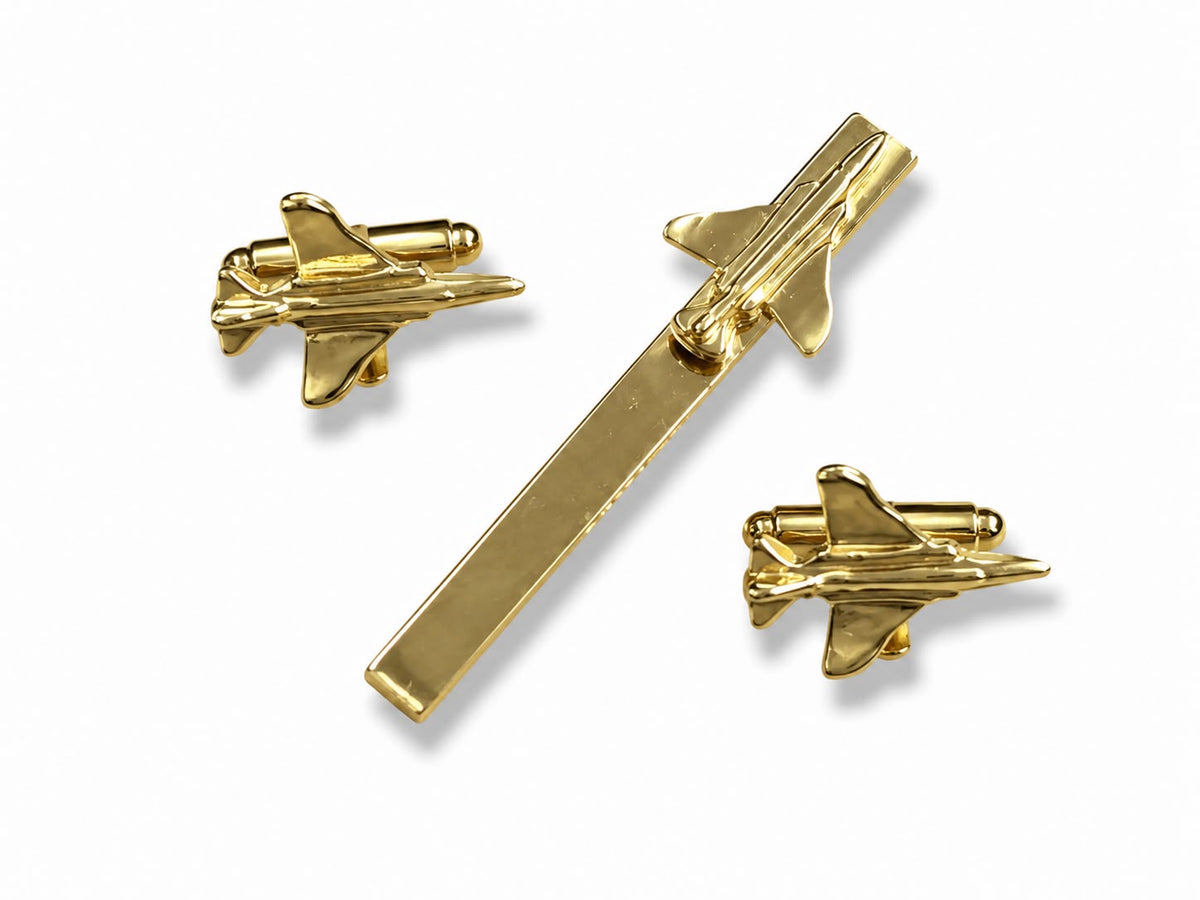 Set "F-4 Gold Kol D + Kravat IGN" Siyah Kutu