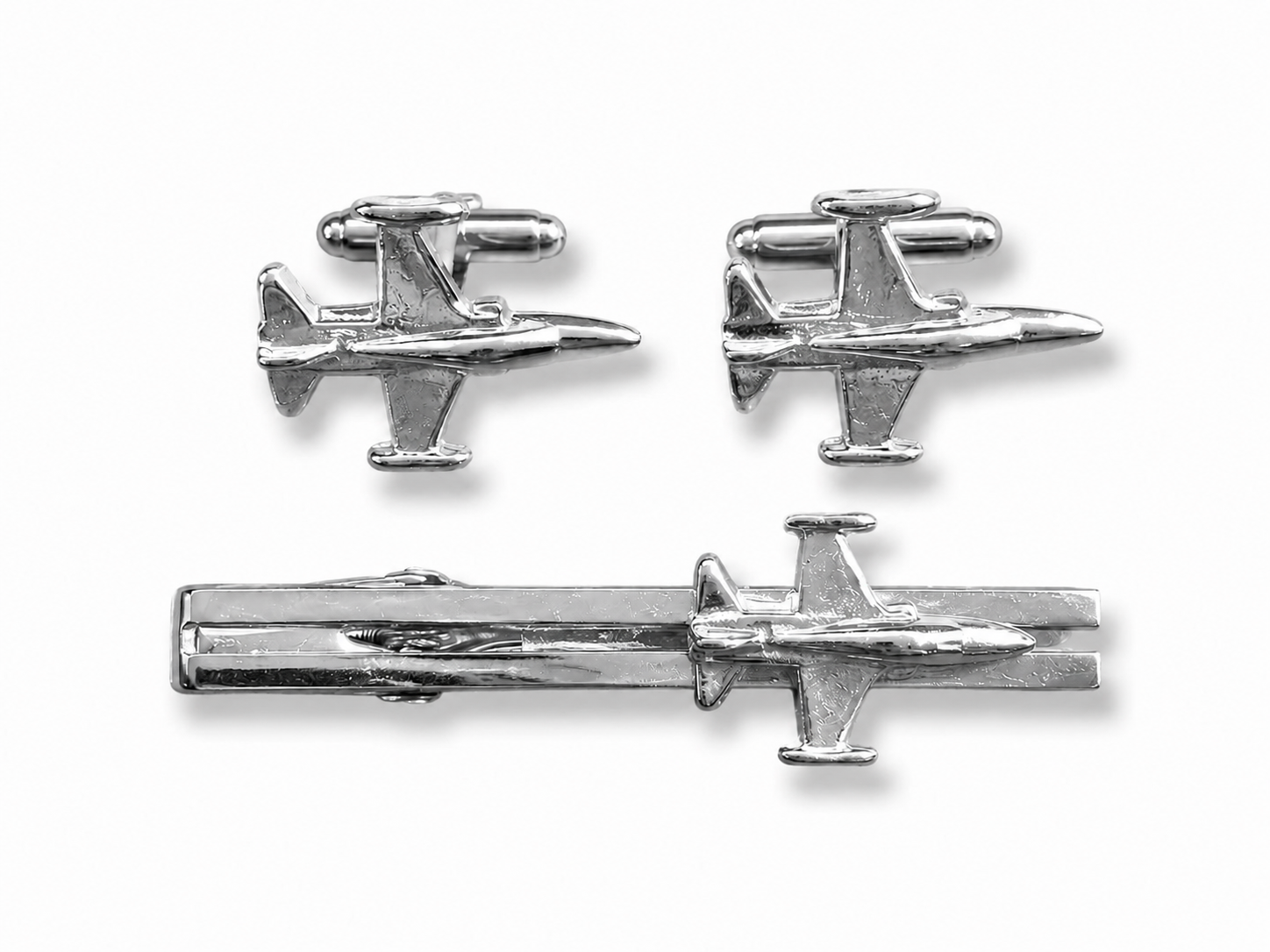 Set "F-5 Silver Kol D + Kravat IGN" Siyah Kutu