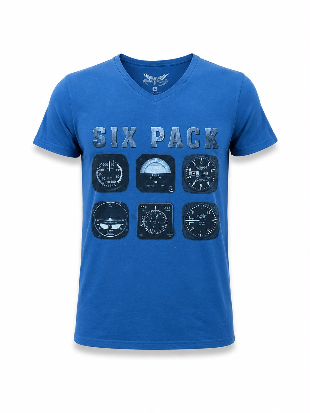 T-Shirt Six Pack Lacivert V Yaka