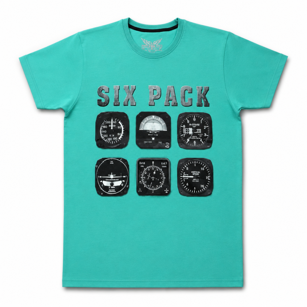 SIX PACK Tshirt YESIL BISIKLET YAKA