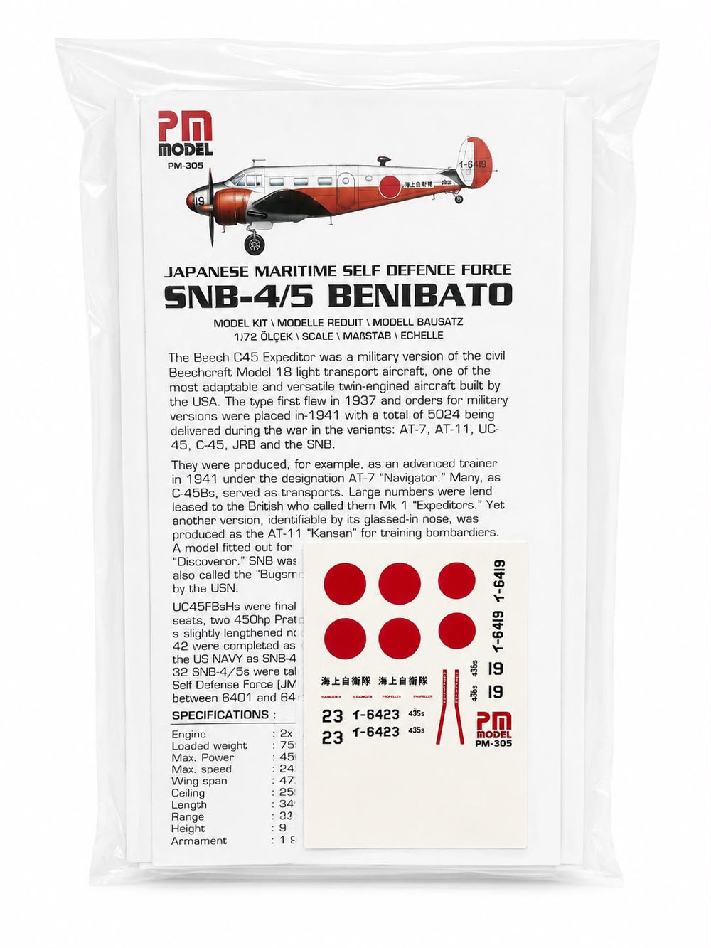 Snb 4/5 Benibato Pm Model Eğitim Uçağı Demonte Plastik Maketi