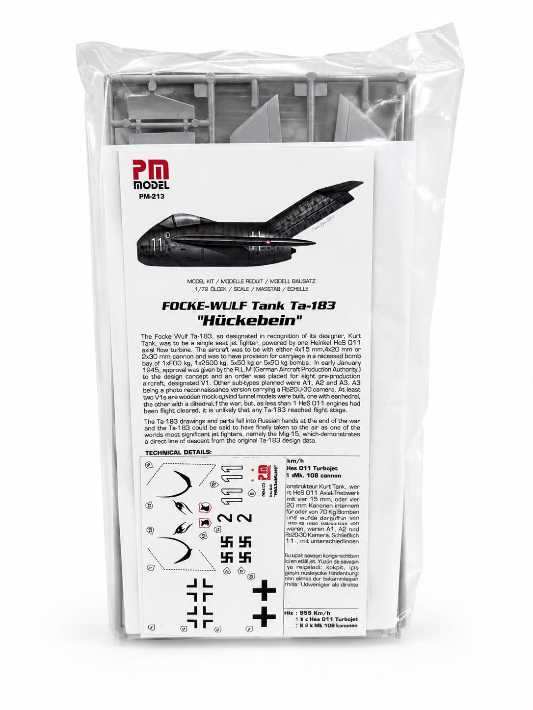 Ta-183 Focke Wolf Pm Model Savaş Uçağı Demonte Plastik Maketi