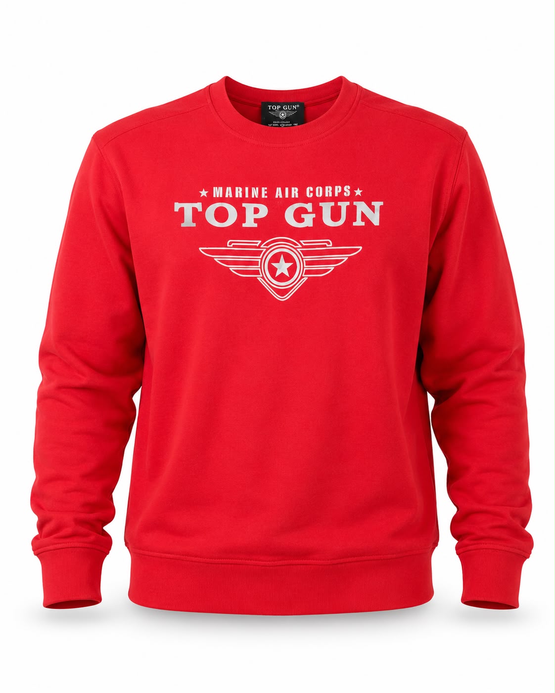 "Top Gun" Baskılı Sweat Kırmızı